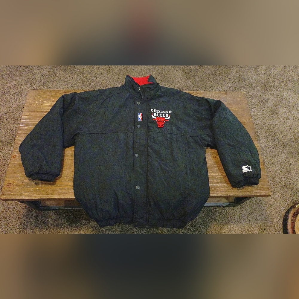 Chicago Bulls NBA Starter Jacket with Red and Black Accents